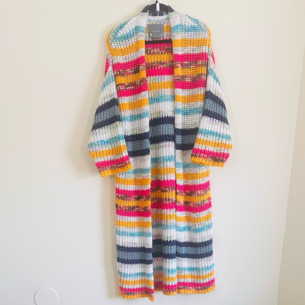 Anthropologie Rainbow Duster Cardigan One Size - Picture 3 of 12